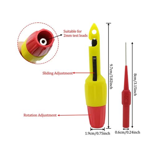 Wire Piercing Probe Insulation Piercing Clip Wire Piercing Tool for  Inspection Of Automotive Circuits with 2 Test Leads 