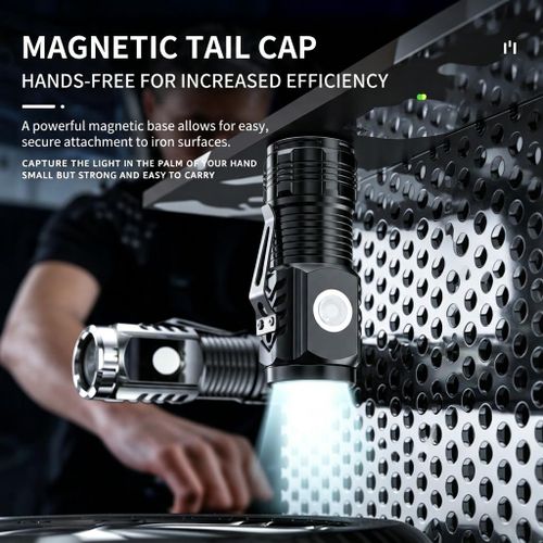 Generic ASCENT Portable Mini LED Flashlight with Magnetic Base 20 Hours Long Lasting Bright Work Light - image 2