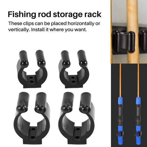 Shop 915 Generation 12 Pieces Regular Fishing Pole Rod Holder Storage Clips  Rack 2 Style & 6 Pcs Each Style- Big for Hold Handle Small for Hold Your  Pole Online