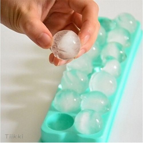 Shop Generic Plastic Ice Globe Cube Tray 14 Grid Round Ice Ball Mold With  Flexible Release Ice Cube Maker Bar High Quality Kitchen Tools Online