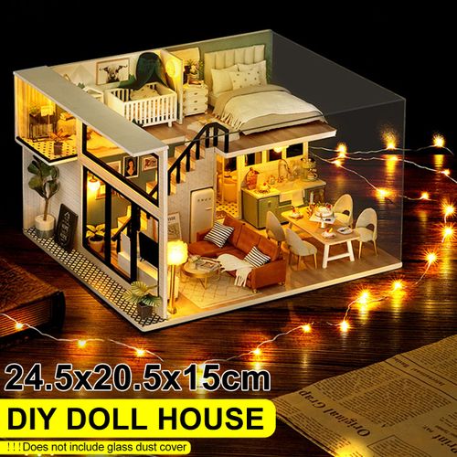 DIY Doll House Wooden Doll Houses Miniature Dollhouse Furniture