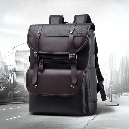 product_image_name-Fashion-15.6Inch Classic Large Capacity Men's Leather Backpack Business Laptop Bag Travel Bag-1