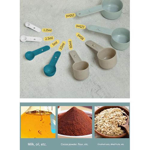 Generic 8-Piece Measuring Cups and Spoons Set - Baking and Cooking Tool - image 2