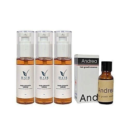 product_image_name-Hair Now-Hair Growth Serum - 50ml x 3 + Free Andrea Hair Growth Oil - 20ml-1