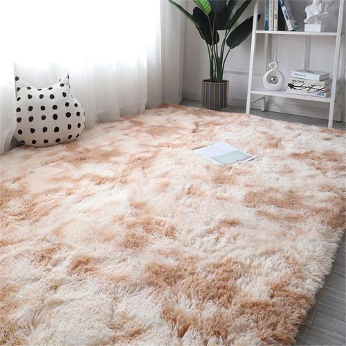 product_image_name-EiFESS-Shag Area Rug 4'x6' Tie-Dyed Living Room Rug Beige-3