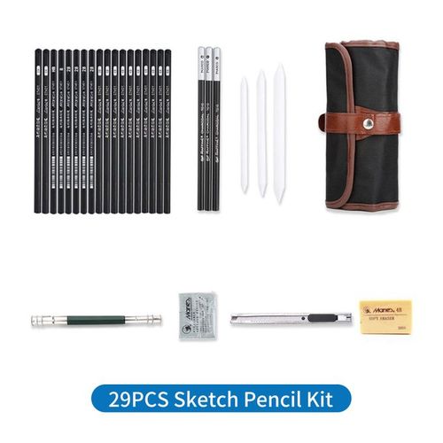 29 PCS Professional Drawing Artist Kit Set Pencils and Sketch Charcoal Art  Tools