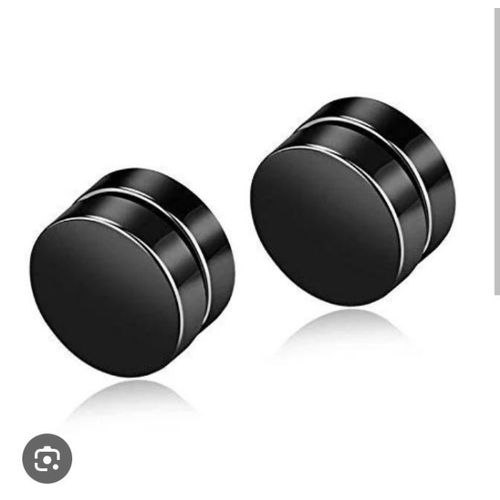 product_image_name-AD-2pcs Crystal Magnetic Ear Ring - Black-2