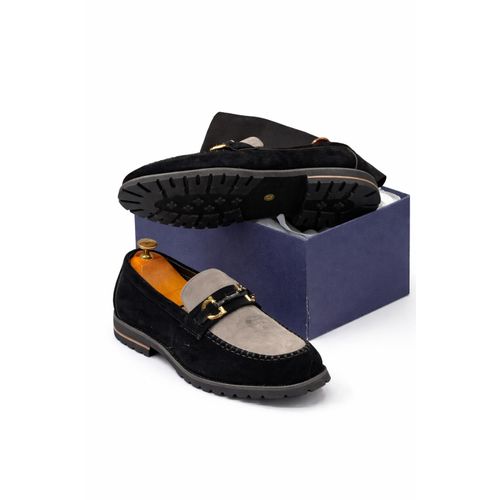 product_image_name-Comfort-Signature Two-Tone Suede Horsebit Loafers - Black & Grey-3