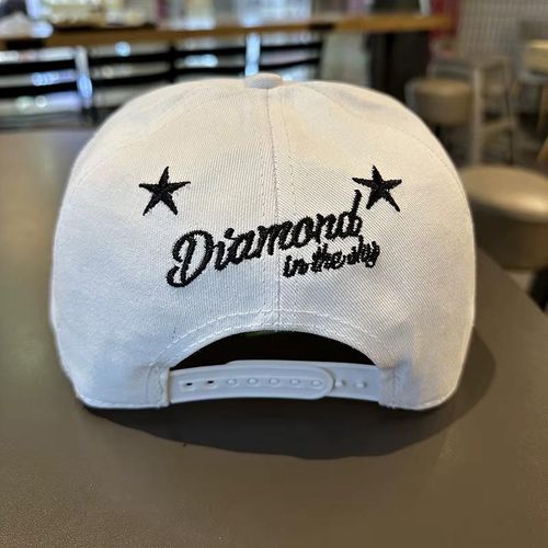 product_image_name-Generic-Diamond In The Sky 3D Embroidery Hip Hop Snap Back Baseball Cap - White-4