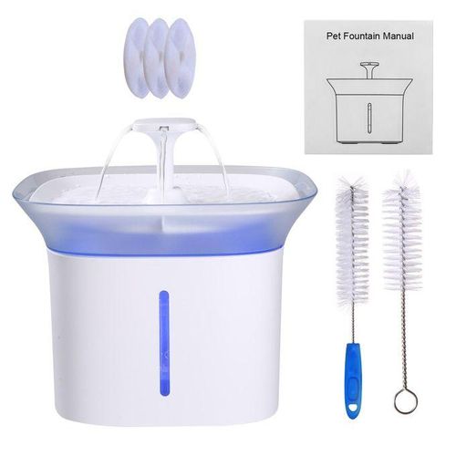 Shop Generic 2L Cat Water Fountain with LED Light Auto Power Off Pet