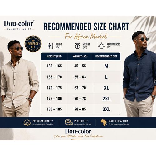 Dou-color Men's casual business shirt - white - image 6