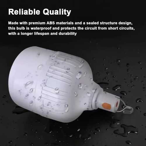 Generic 6 Pack 60W Rechargeable LED Light Bulb Waterproof Lamp for Home Camping Tent Emergency Use - image 4