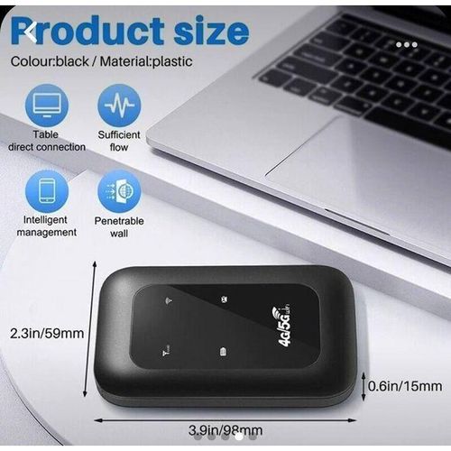 product_image_name-White Label-4G LTE Portable Mobile MIFI Plus SIM card slot - Black-2