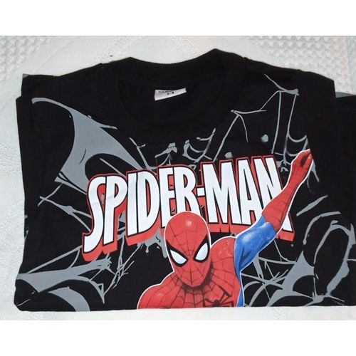 Generic Spider-Man T-shirt And Shorts Summer Set For Boys - Black - image 2