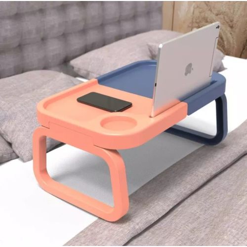 product_image_name-White Label-Foldable Laptop Table - Orange/Blue-1