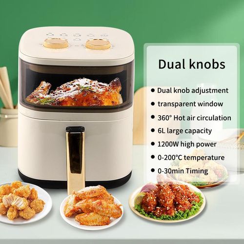 Generic Air Fryer 6L - Oil-Free Healthy Cooking - Visible Window - image 4