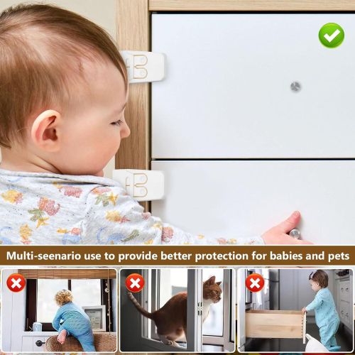Generic Cabinet Locks, 4 PCS Child Proof Cabinet Locks Child Safety Locks - image 6