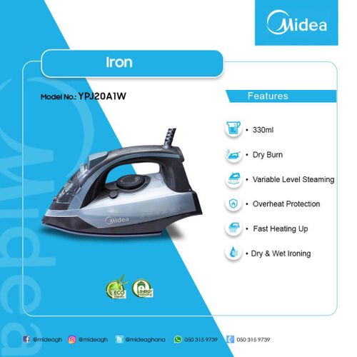 Midea 330ml Steam Iron -Black - image 4