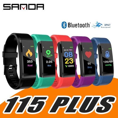 115Plus Fitness Bracelet Tracker Blood Pressure Heart Rate Monitor Smart  Wrist | Shopee Singapore