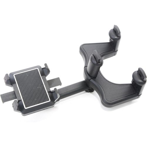 Generic 360° Rotatable Car Rearview Mirror Phone Holder – Adjustable Universal Mobile Mount for All Smartphones - image 3