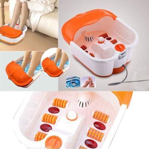 Generic Footbath Massager Pedicure Bowl - White/Orange - image 2