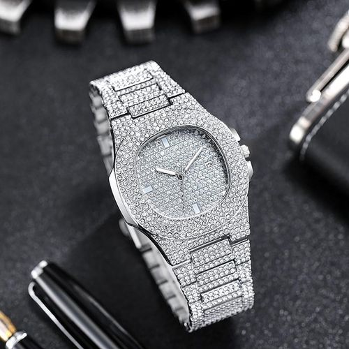 product_image_name-Fashion-Super Cool Hip-hop Diamond Watch Men's Watch With Calendar -5