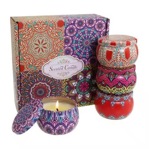 product_image_name-Generic-Bohemian Pattern Scented Candle in Decorative Tin 2pcs-3