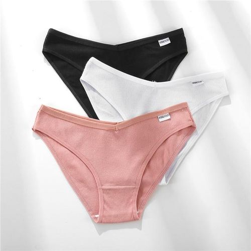 Shop Generic 3pc Seamless Panties Women Cotton Briefs Sexy V-Waist