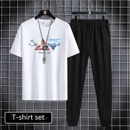 product_image_name-Berrykey-2 In 1 Mens Shirts Short Sleeve Sport Sets - White-1