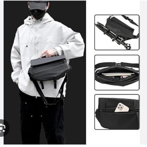 AD Classic Waterproof Sling Crossbody Bag - Black - image 2