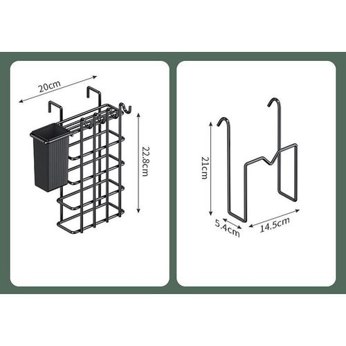 Cloudoon Kitchen Storage Rack & Organizer, 2-Tier Dish Rack & Drainer with Utensil Holder - Black - image 8