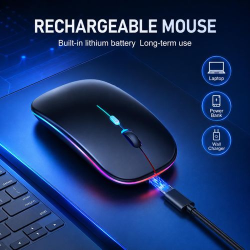Generic Wireless Mouse 2.4G & Bluetooth Rechargeable Mouse - image 2