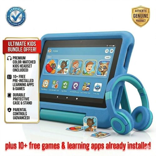 product_image_name-Generic-New Amazon Fire HD 10 Kids Edition Plus 10 + Free Kids Headset & 10+ Games & Learning Apps Already Installed - 10.1" Full HD Screen & Parental Controls - Long Battery Life - BEST SELLER!-1