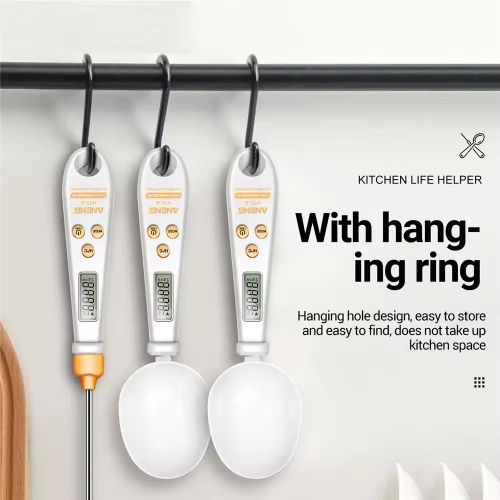 product_image_name-Generic-2-in-1 with therer electronic kitchen scale with LED display for weighing food, flour, mini thermter for measuring temperature, kitchen tool scale-4