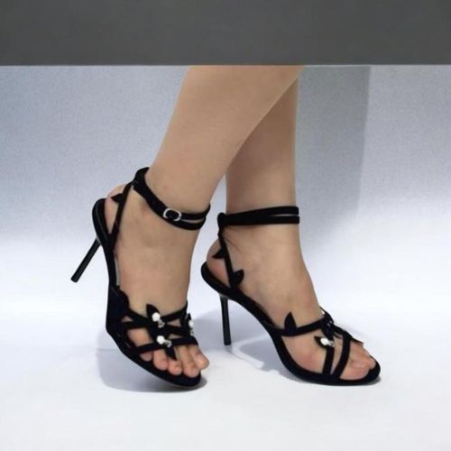 product_image_name-Generic-Elegant women's stiletto strappy sandal heels- Size 38 - Black-3