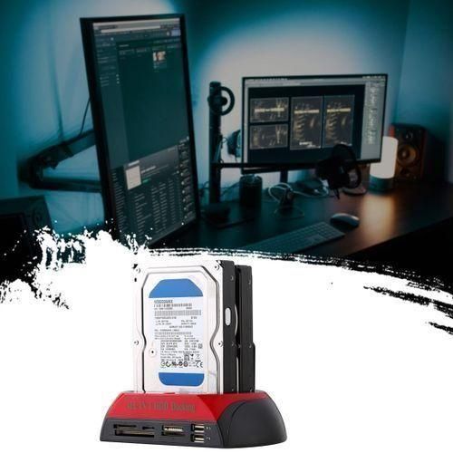 Generic All in 1 Dual 2.5 inch/3.5 inch S A T A/IDE HDD Dock Station with Card Reader & Hub - image 5