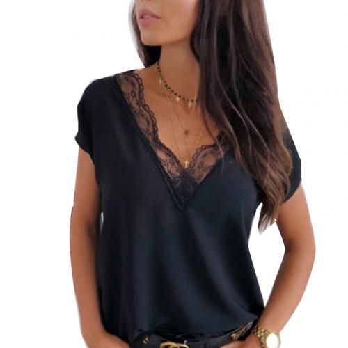 New Sexy Women Short Sleeves O Neck Patchwork Skinny Solid