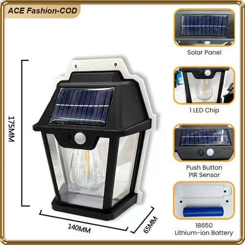 product_image_name-ASHION-Solar Tungsten Wall Light, Outdoor Sensor Interaction Lamp Exterior Lighting Fixtures Wall Mount IP65 Waterproof-2