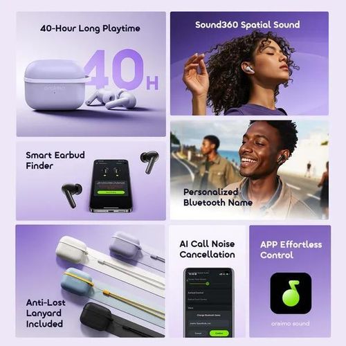 Oraimo SpaceBuds Lite Sound360 Anti-Lost True Wireless Earbuds - image 4