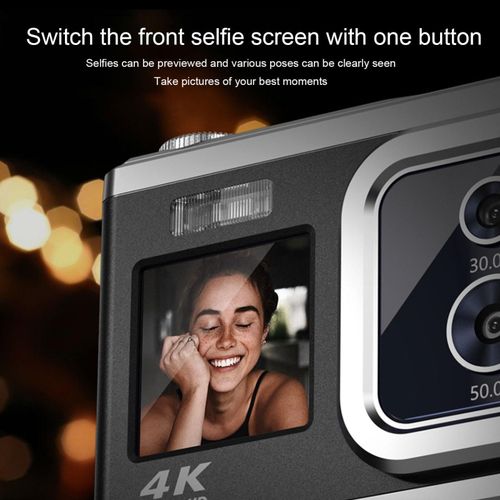 product_image_name-Generic-4K HD Optical Dual Lens Digital Camera 50MP Dual Screen Selfie Camera-7