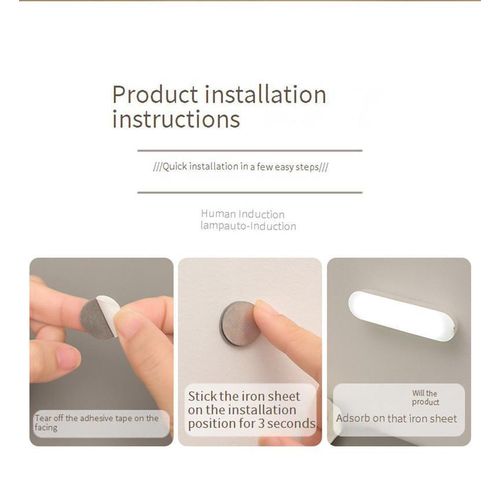 Generic LED Induction Light Motion Sensor Cabinet Light Wireless LED Night Lights USB Rechargeable Stair Lamp Baby Care Bedroom Light - image 7