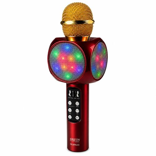 Gree Green Lyca GL69633 Wireless Karaoke Microphone & Speaker – Red/Gold