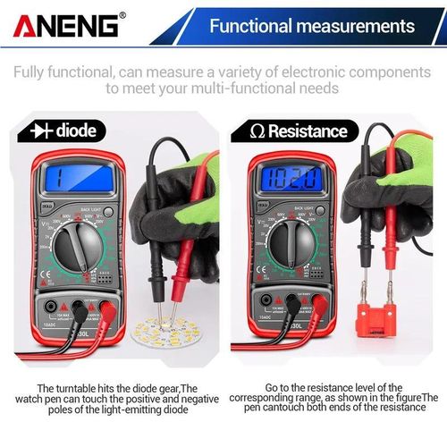 product_image_name-Generic-ANENG XL830L Multimeter  AC/DC Voltage Meter 10A DC Current Resistance Diode hFE Transistors 1999 Counts Multimetro noun Tools-6