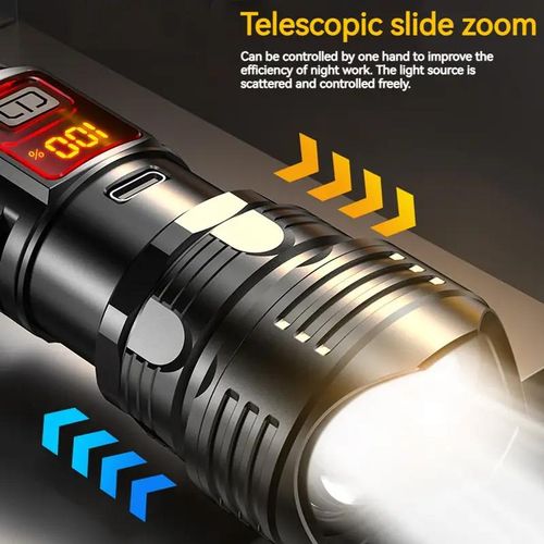 Generic Rechargeable LED Torch – Super Bright Flashlight with Digital Power Display - image 5