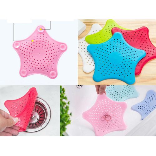 product_image_name-Generic-1Pc Star PVC Sink Filter Bathroom Kitchen Sewer Filter Bath Shower Cover Drain Strainer-1
