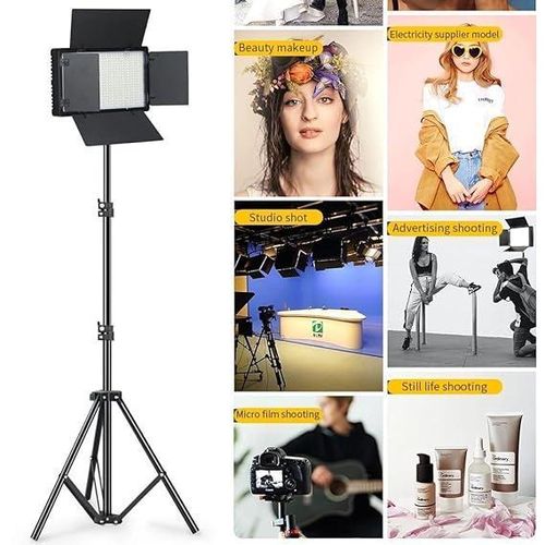 Generic Professional Rechargeable LED 600 Panel Light with Tripod Stand – 3200K–5600K - image 2