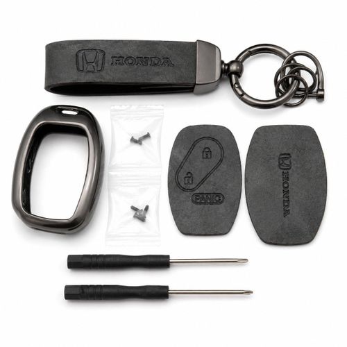 Generic Honda 2-Button Smart Car Key Replacement Shell Case Kit with Metal Frame, Keychain & Screwdrivers