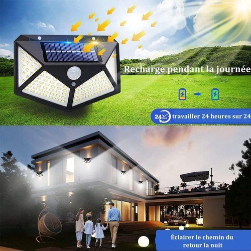 MAISON SOPHIE 100 LEDs Solar Outdoor Lights With Motion Sensor 2 Pack Wall Light - image 2