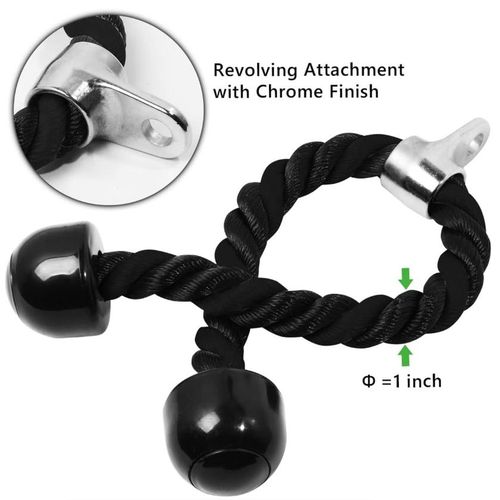 Generic Tricep Pull Down Rope Gym Press Down Rope Workout Cable Machine Attachment - image 5