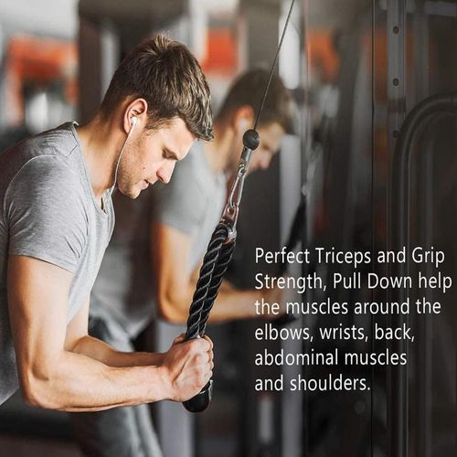 Generic Tricep Pull Down Rope Gym Press Down Rope Workout Cable Machine Attachment - image 6